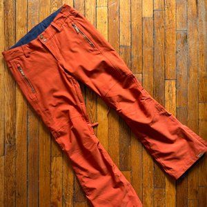 Roxy Dry Flight Men Orange Waterproof Double Layer Boot Flare Snow Ski Pants